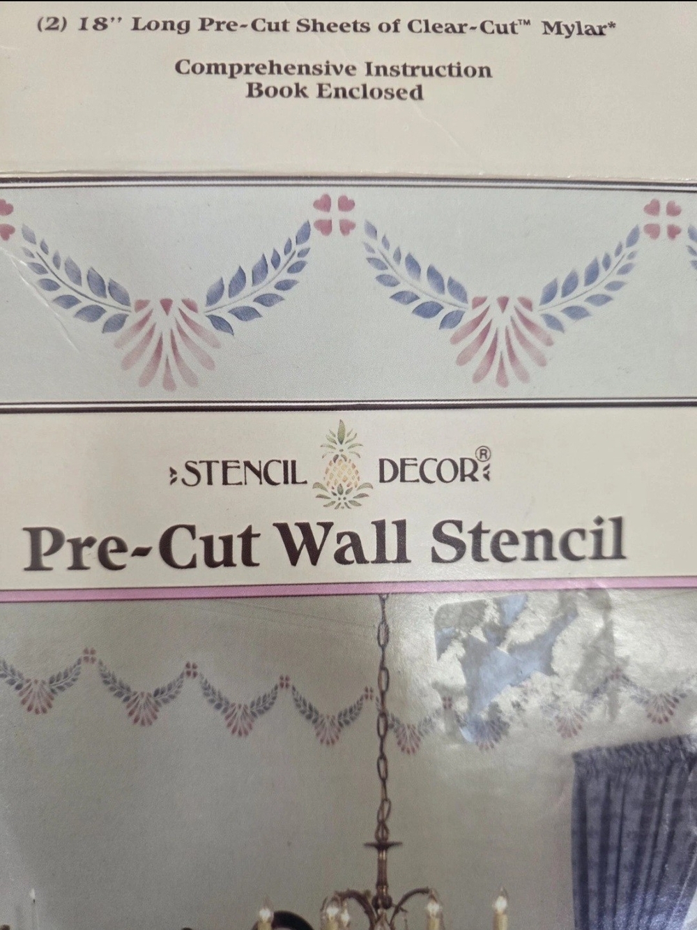 Vintage 1986 Pre-Cut Wall Stencil "Romance" Stencilling Collection